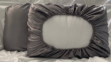 Load image into Gallery viewer, Satin Gray Travel SlipOver Pillowcase